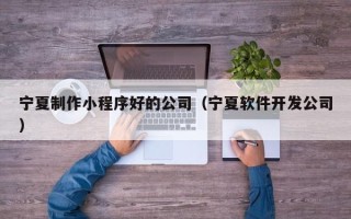 淄博宁夏制作小程序好的公司（宁夏软件开发公司）